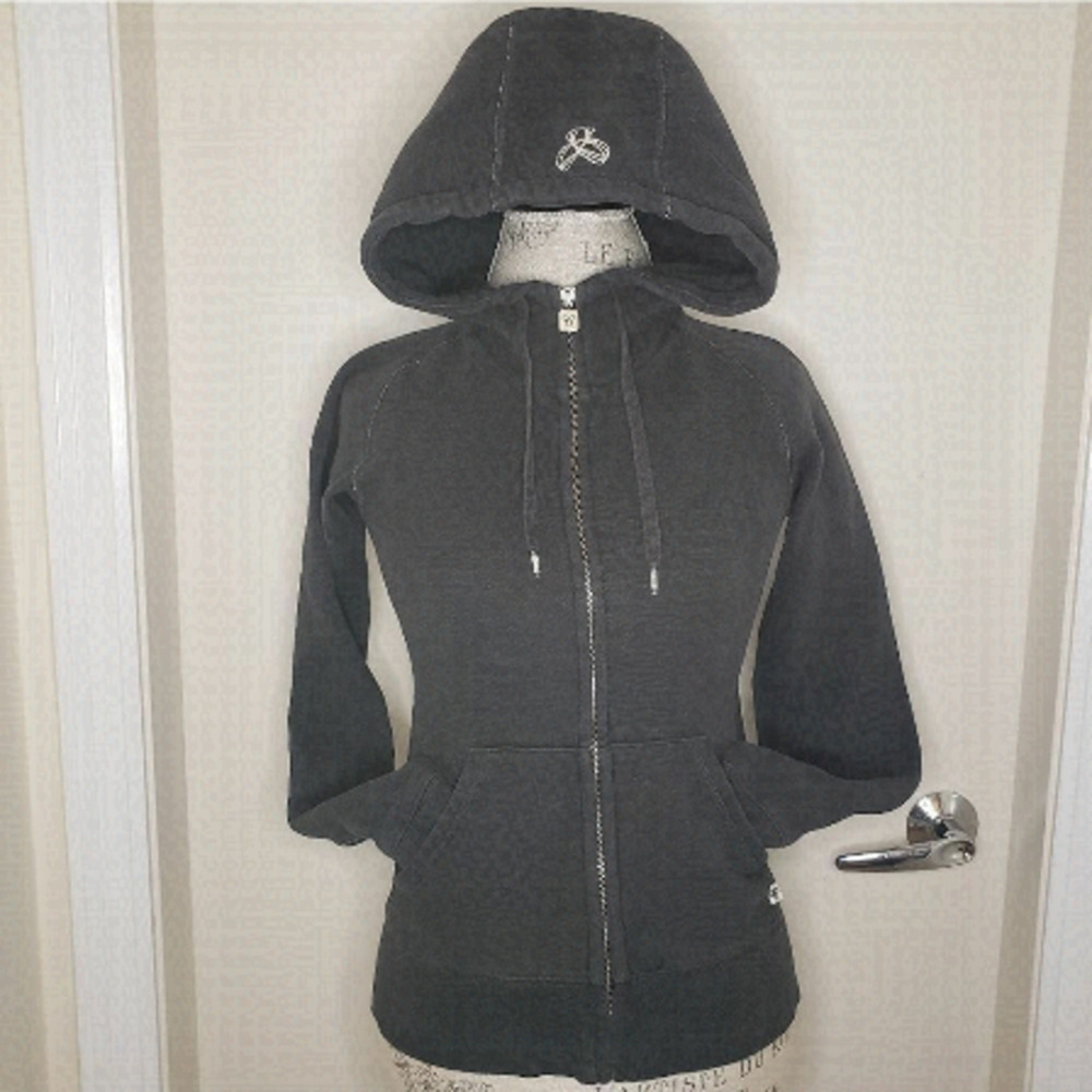 TNA Aritzia Grey Zipup Hoodie